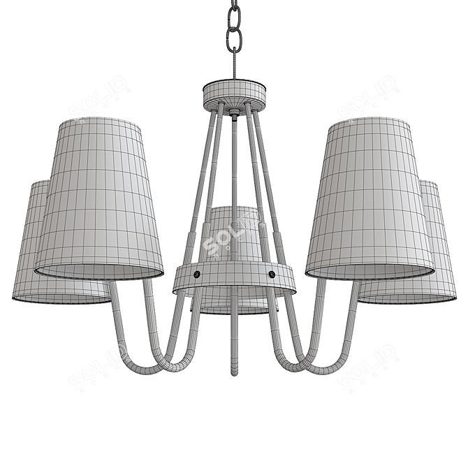 Elegant Aston Chandelier 3D model image 2