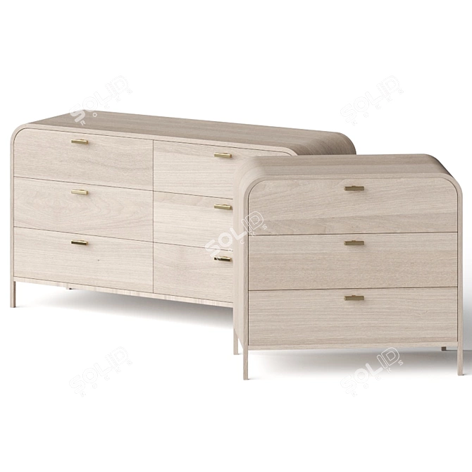 Brooke Dresser Sideboard, Elegant and Functional 3D model image 1