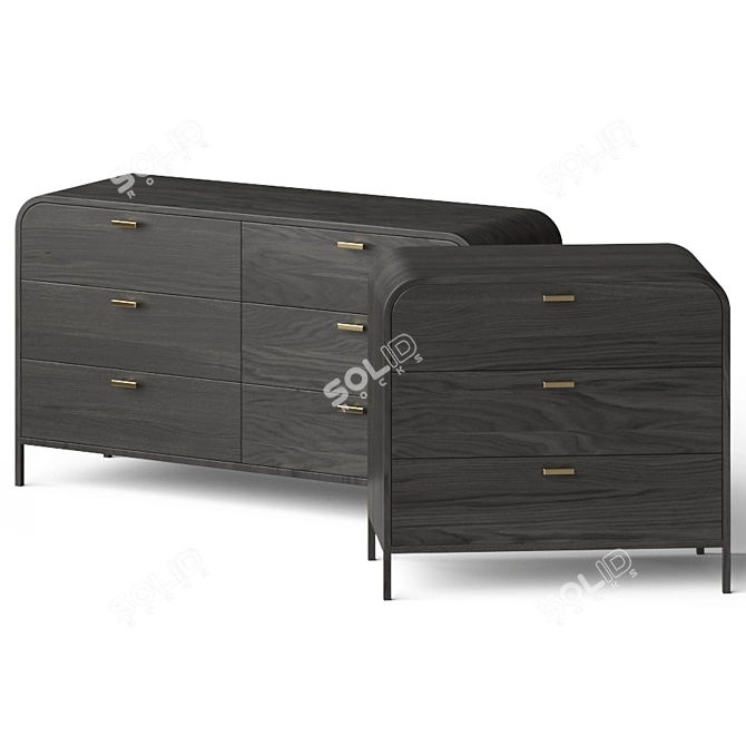 Brooke Dresser Sideboard, Elegant and Functional 3D model image 2