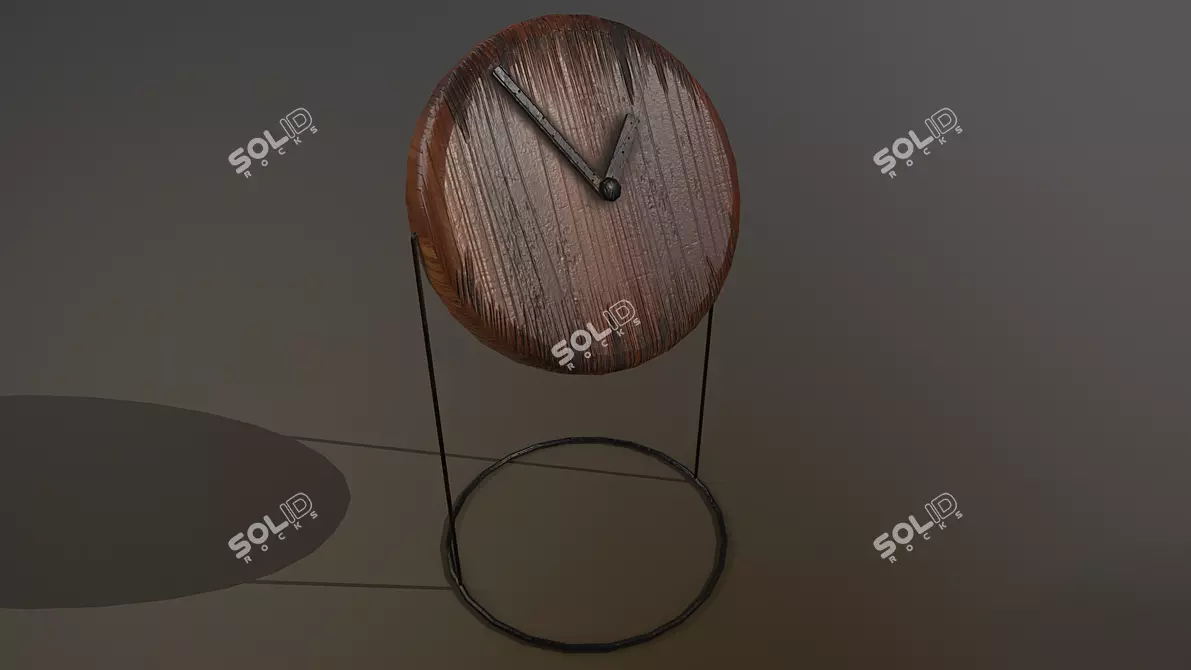 5-Piece Concrete Clock Set 3D model image 4