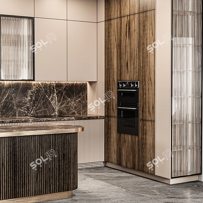 Italian Kitchen: Modern Design, Spacious 3D model image 4