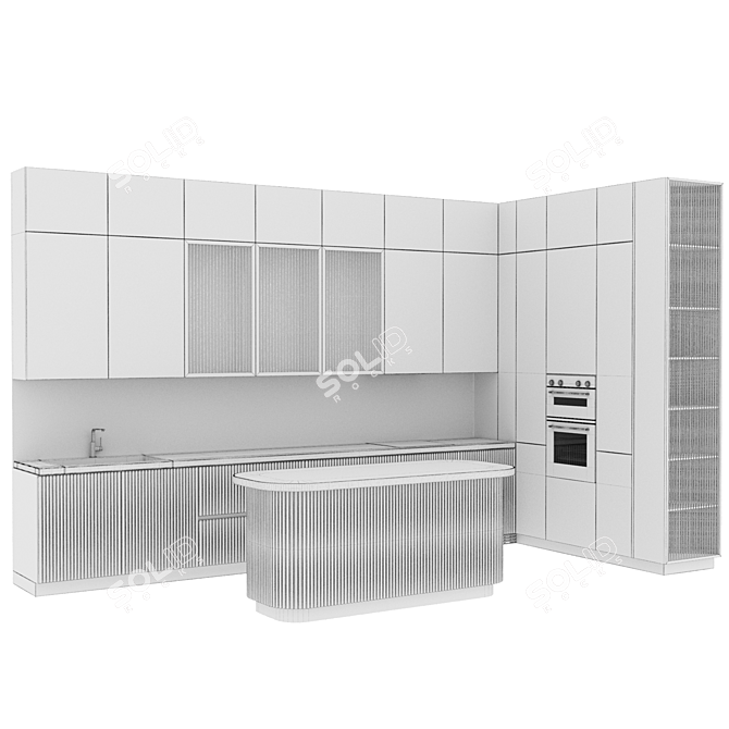 Italian Kitchen: Modern Design, Spacious 3D model image 5