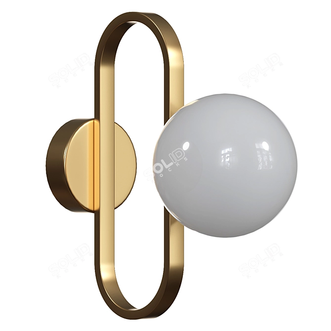 Sleek Glow Wall Light 3D model image 1