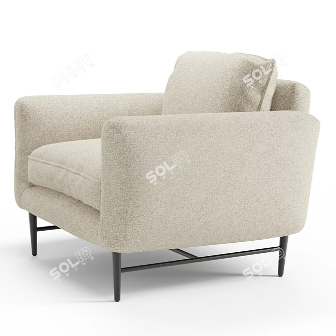 Modern Luxury Carlota Lounge Chair 3D model image 4