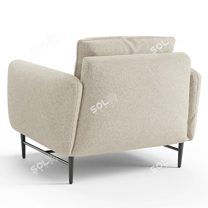 Modern Luxury Carlota Lounge Chair 3D model image 5