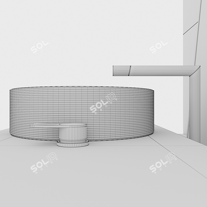 Luxury Italian Marble Bathtub 3D model image 6