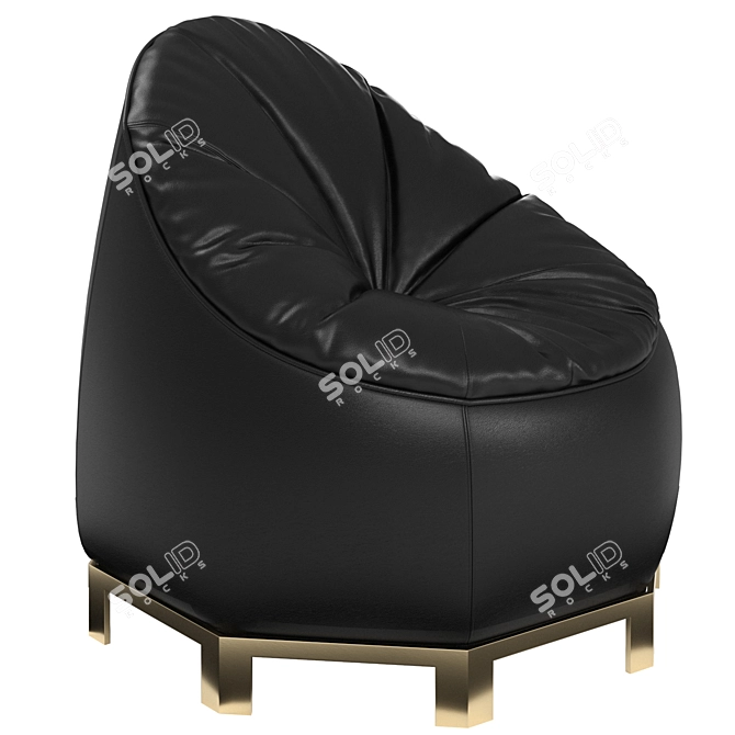 Sleek Armchair by Alexander Wang 3D model image 3