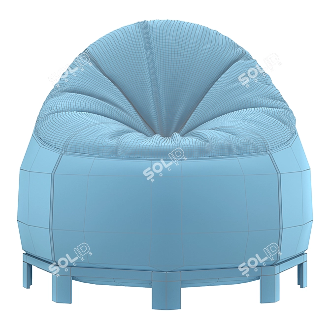 Sleek Armchair by Alexander Wang 3D model image 5