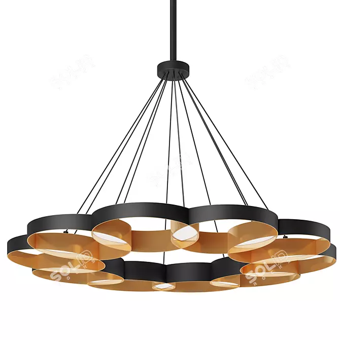 Elegant Maestro Pendant Light 3D model image 1