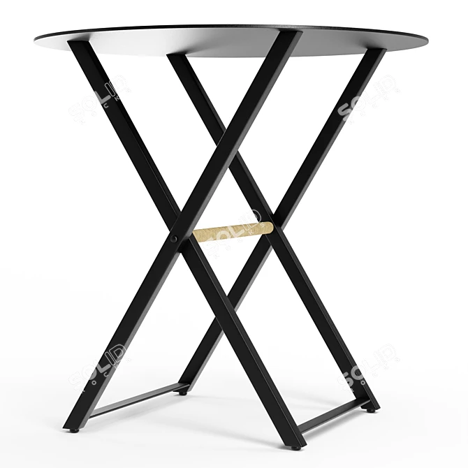 Modern Iron Side Table: Richins 3D model image 2