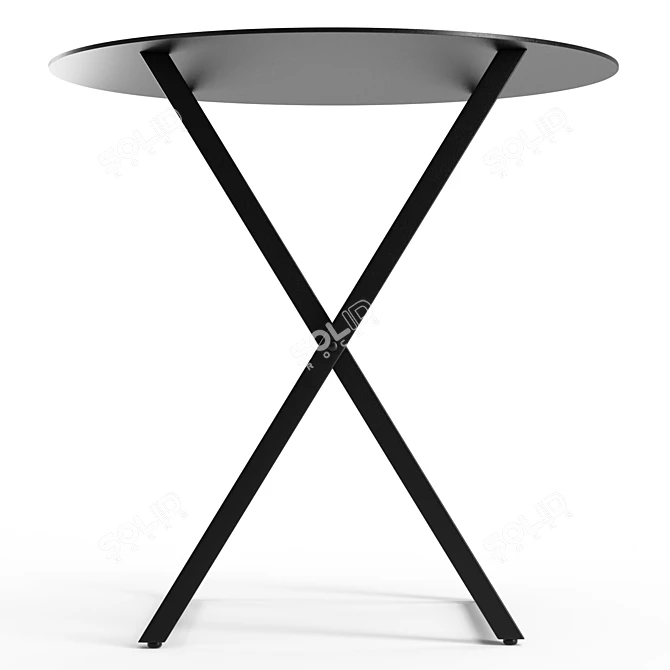 Modern Iron Side Table: Richins 3D model image 4