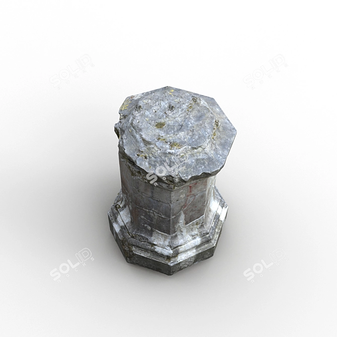 Palanga Column Fragment: Photogrammetry-Enhanced 3D Model 3D model image 2