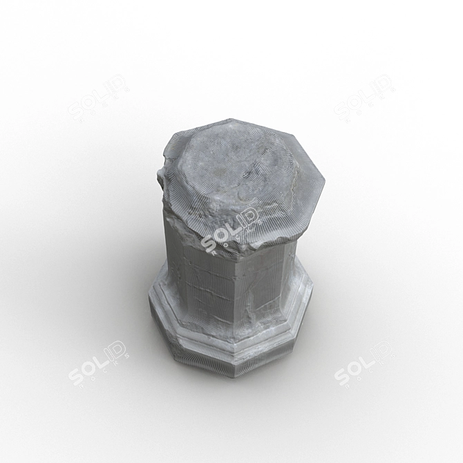 Palanga Column Fragment: Photogrammetry-Enhanced 3D Model 3D model image 4