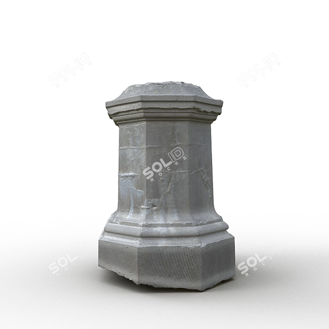 Palanga Column Fragment: Photogrammetry-Enhanced 3D Model 3D model image 5