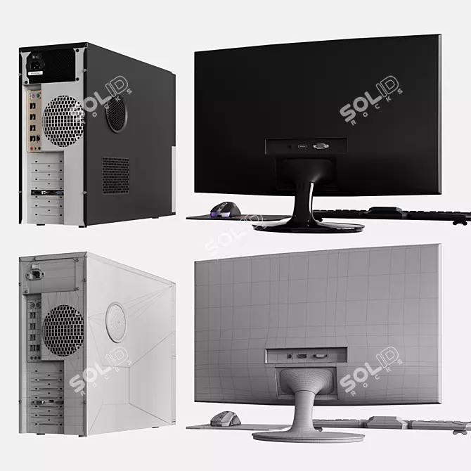 Ultimate Gaming PC Set 3D model image 6