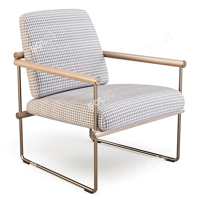 Title: Ghyczy Audrey S12 - Adjustable Comfort Armchair 3D model image 2