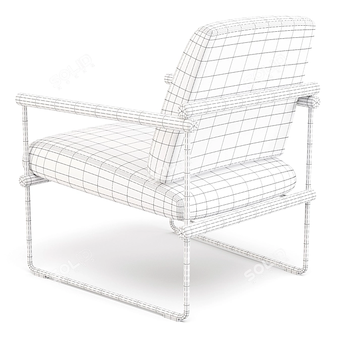 Title: Ghyczy Audrey S12 - Adjustable Comfort Armchair 3D model image 4