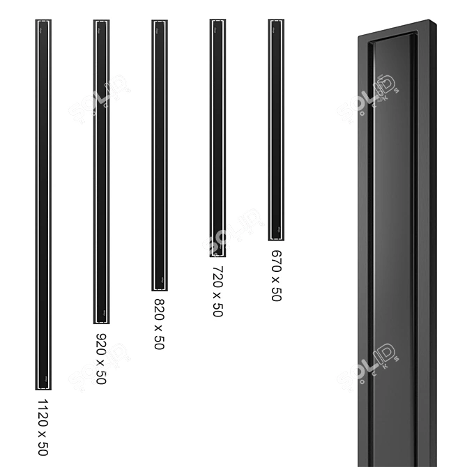 Viega Advantix Vario and Advantix: Versatile Shower Channel Options 3D model image 2