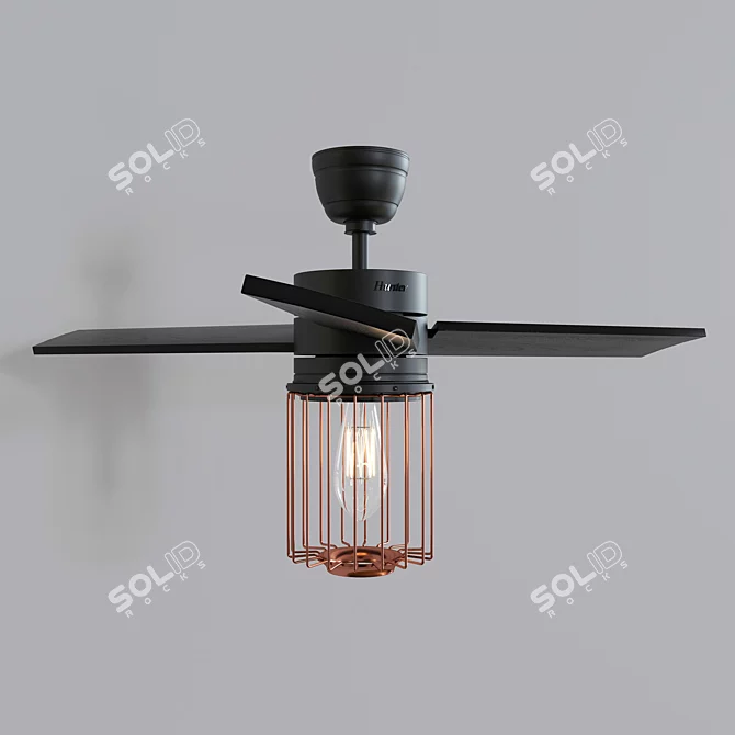 Modern 52" Ronan Ceiling Fan 3D model image 2