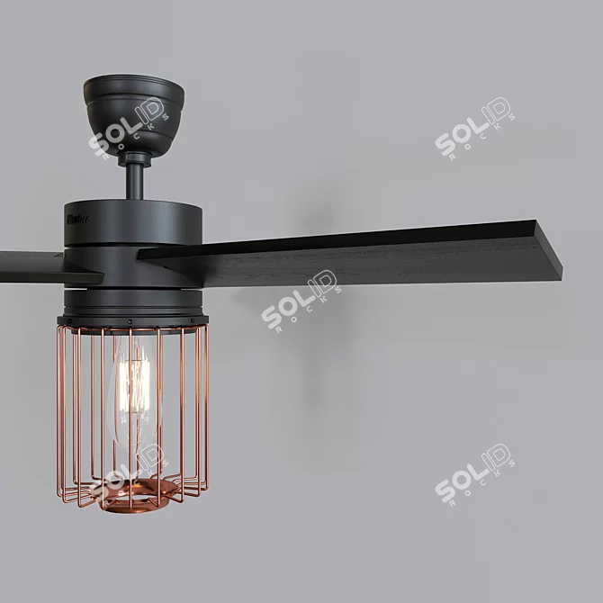 Modern 52" Ronan Ceiling Fan 3D model image 3