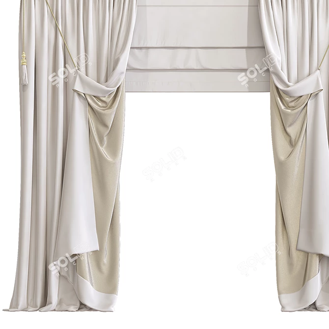 Refined Curtain Design 3D model image 2