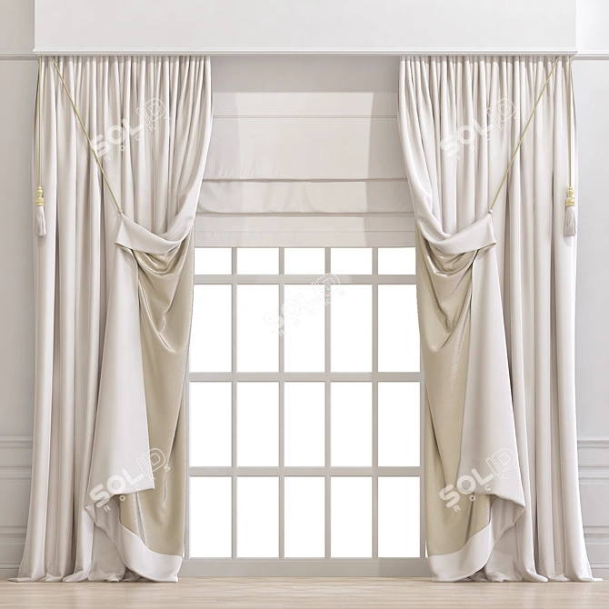 Refined Curtain Design 3D model image 4