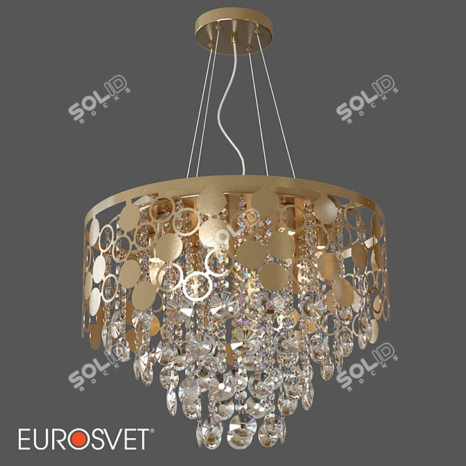 Title: Smart Wi-Fi Chandelier - Eurosvet Lianna 3D model image 2