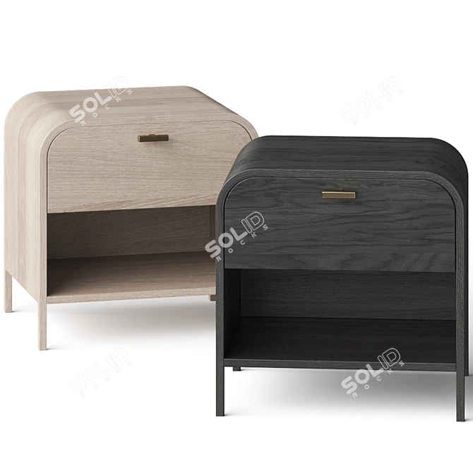 Elegant Brooke Nightstand - Lulu and Georgia 3D model image 1