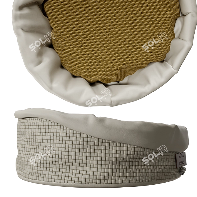 Luxury Leather Pet Bed 3D model image 3