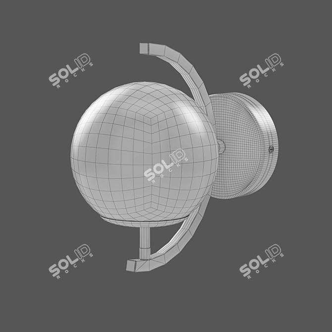 Elegant OM Glass Wall Lamp - Eurosvet 3D model image 3