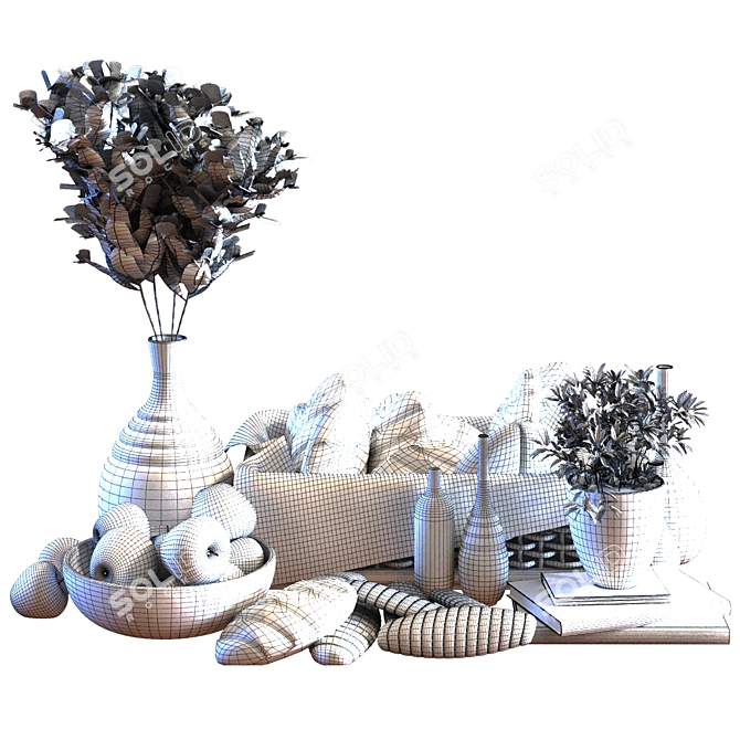 Elegant Breakfast Set Decoration 3D model image 3