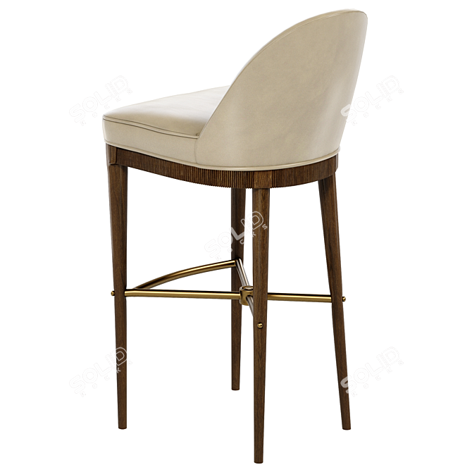 Elegant Laurent Bar Stool 3D model image 8