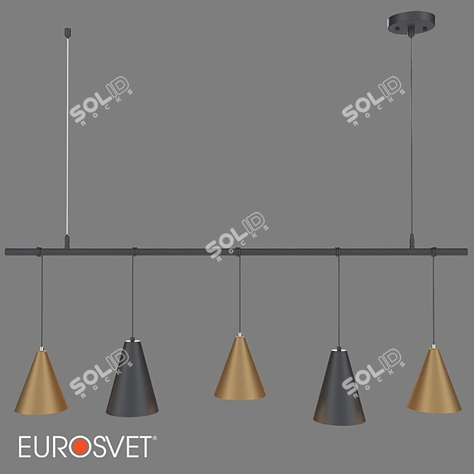 Castle Black/Gold Pendant Eurosvet 50088/5 3D model image 1