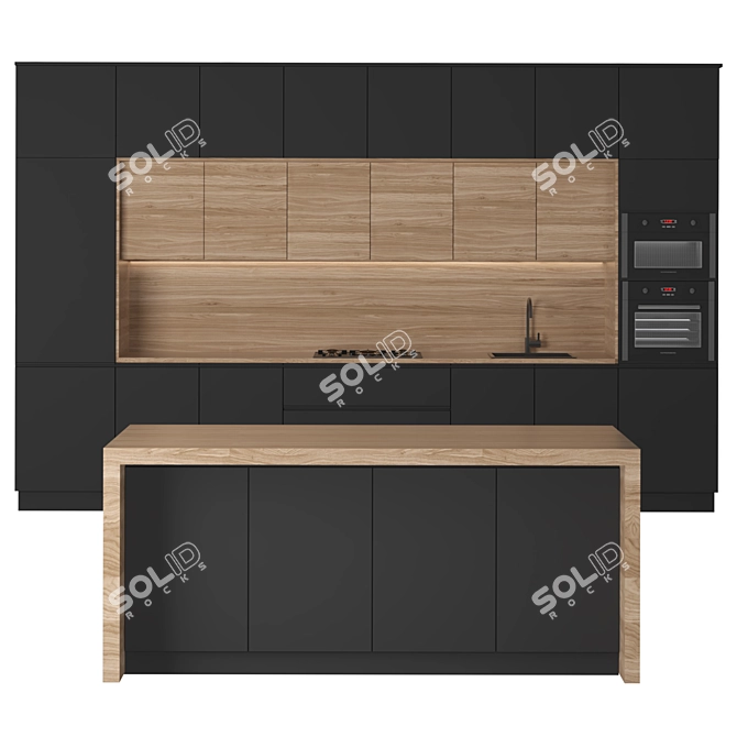 Modern Kitchen: 30 - Sleek, Functional, and Stylish 3D model image 1