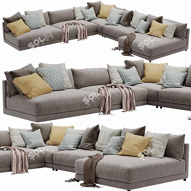 Modern Blanche Katarina Sectional 3D model image 2