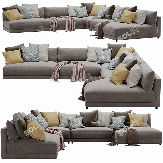 Modern Blanche Katarina Sectional 3D model image 3