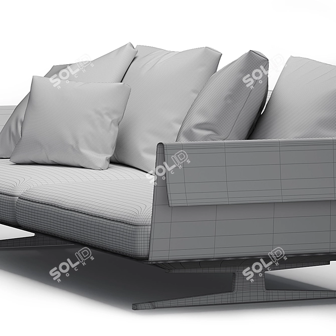 Flexform Bretton Contemporary Sofa 3D model image 5