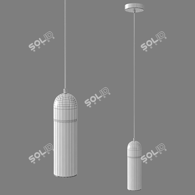 Airon Pendant Lamp: Elegant Glass Lighting 3D model image 2