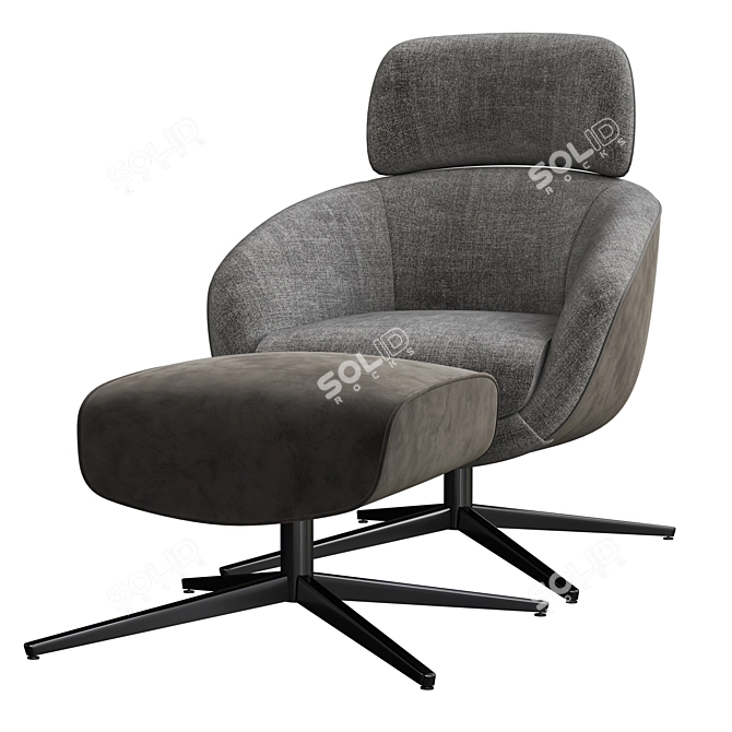 Minimalist Minotti Russell Armchair 3D model image 6