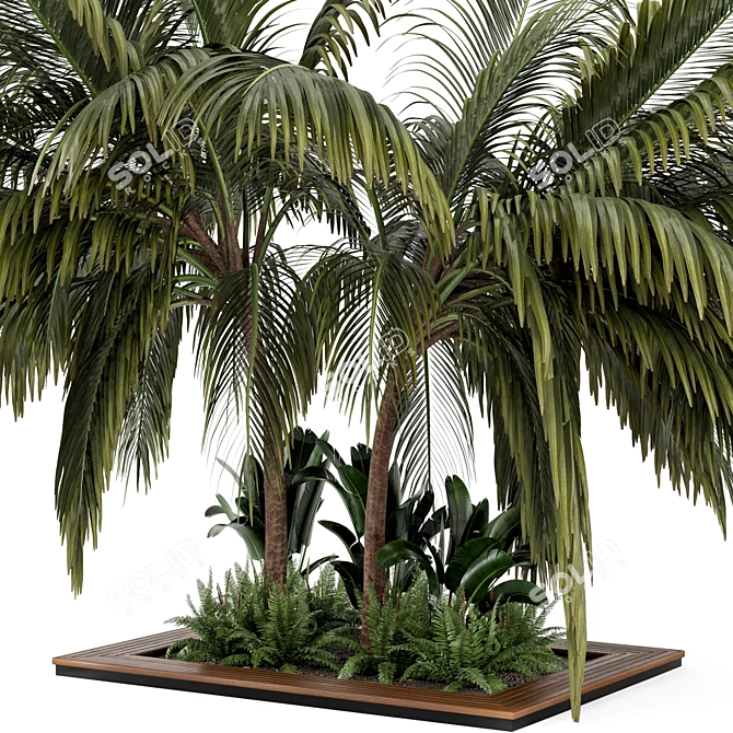 Garden Oasis Set: Bush & Tree 3D model image 2