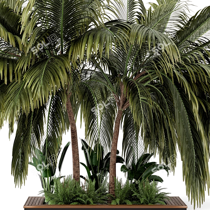 Garden Oasis Set: Bush & Tree 3D model image 6