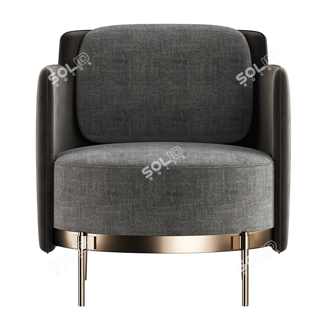 Modern Minotti Tape Armchair: Stylish & Comfortable 3D model image 3