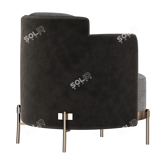 Modern Minotti Tape Armchair: Stylish & Comfortable 3D model image 5