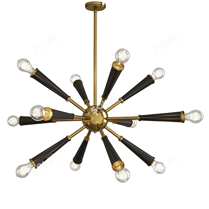 Astral Aura 12-Light Cosmos Chandelier 3D model image 1