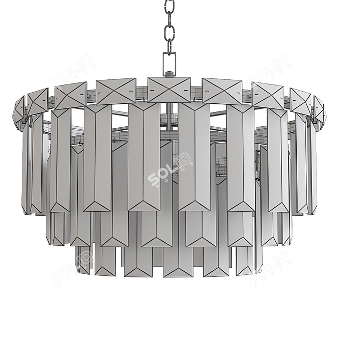 Elegant Arden Brass Chandelier 3D model image 3