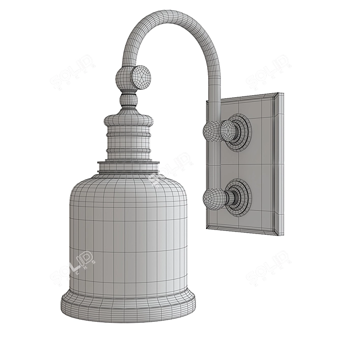 Elegant Keswick Wall Sconce 3D model image 2