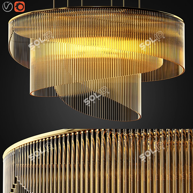 Contemporary Ceiling Lamp by Zagg 3D model image 1