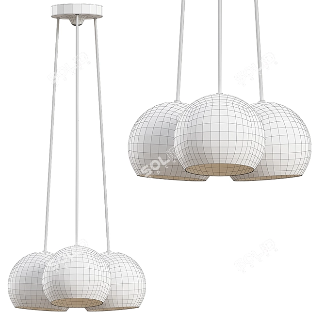 Vintage-inspired Isaac Chandelier 3D model image 3