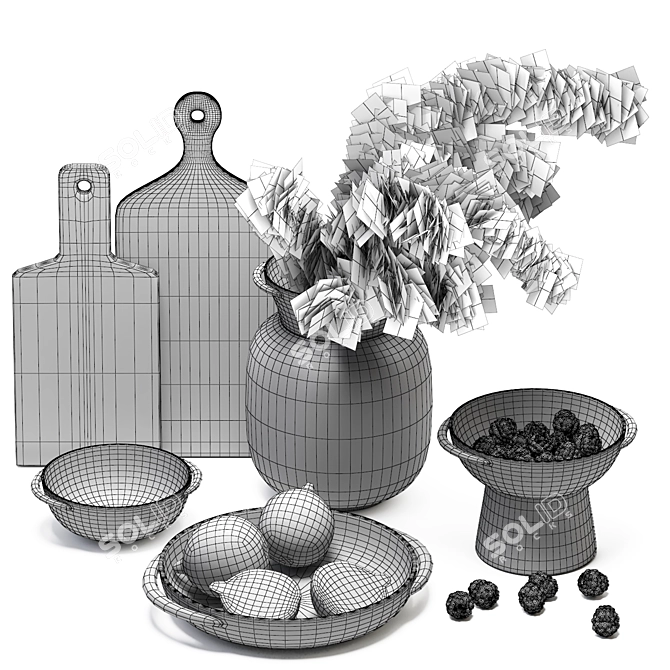 Elegant Ikea Décor Set 3D model image 3