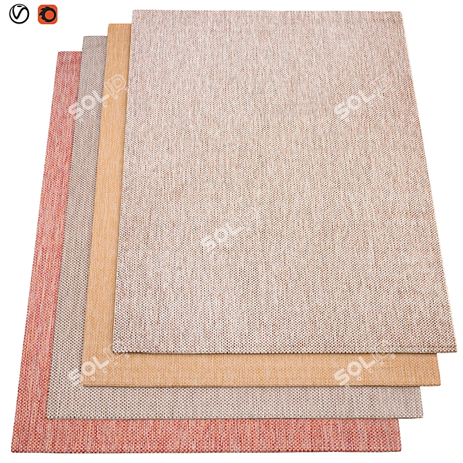 Luxury Texture Carpets 200x300cm 3D model image 1